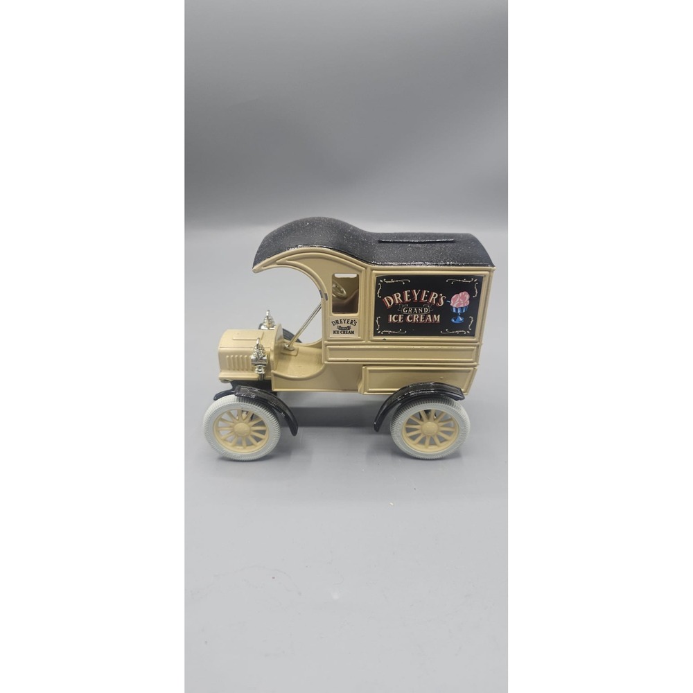 Vintage Ertl Dreyers Grand Ice Cream Diecast Metal Coin Bank Delivery Truck